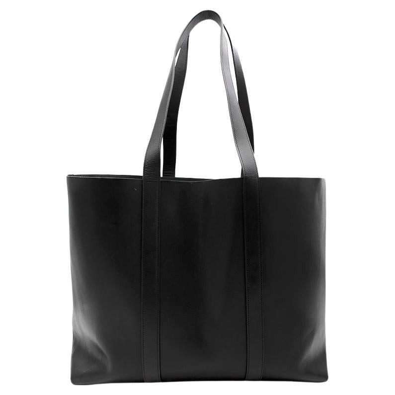 Black Leather Tote Bag For Sale