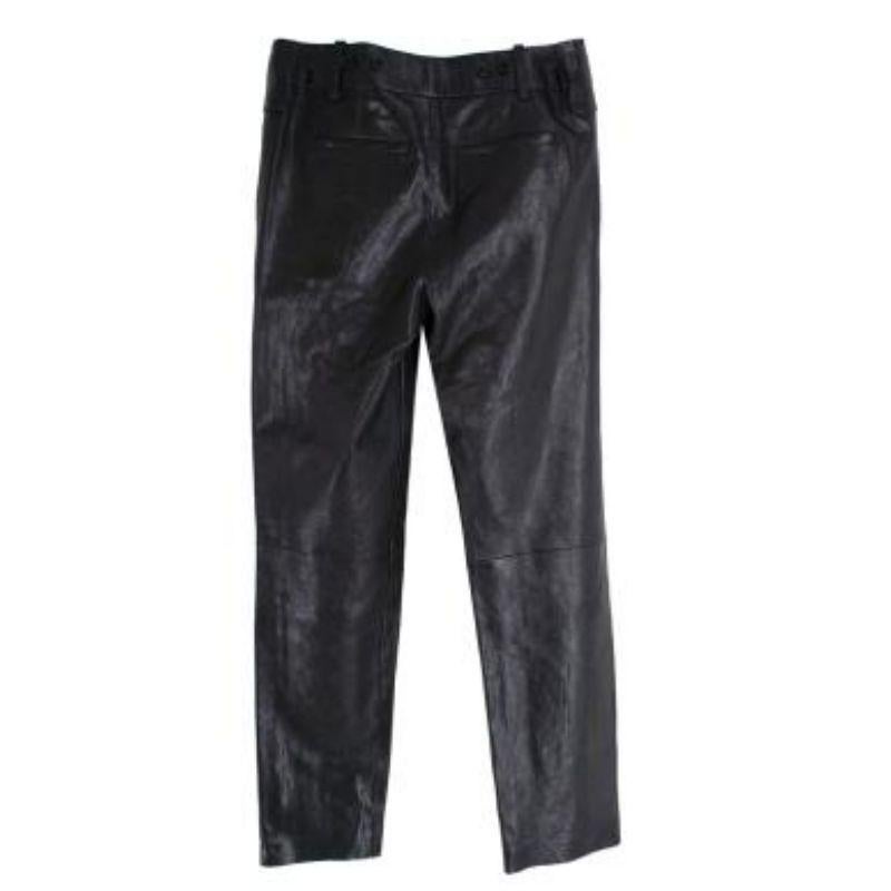 Men's Black Leather Trousers For Sale