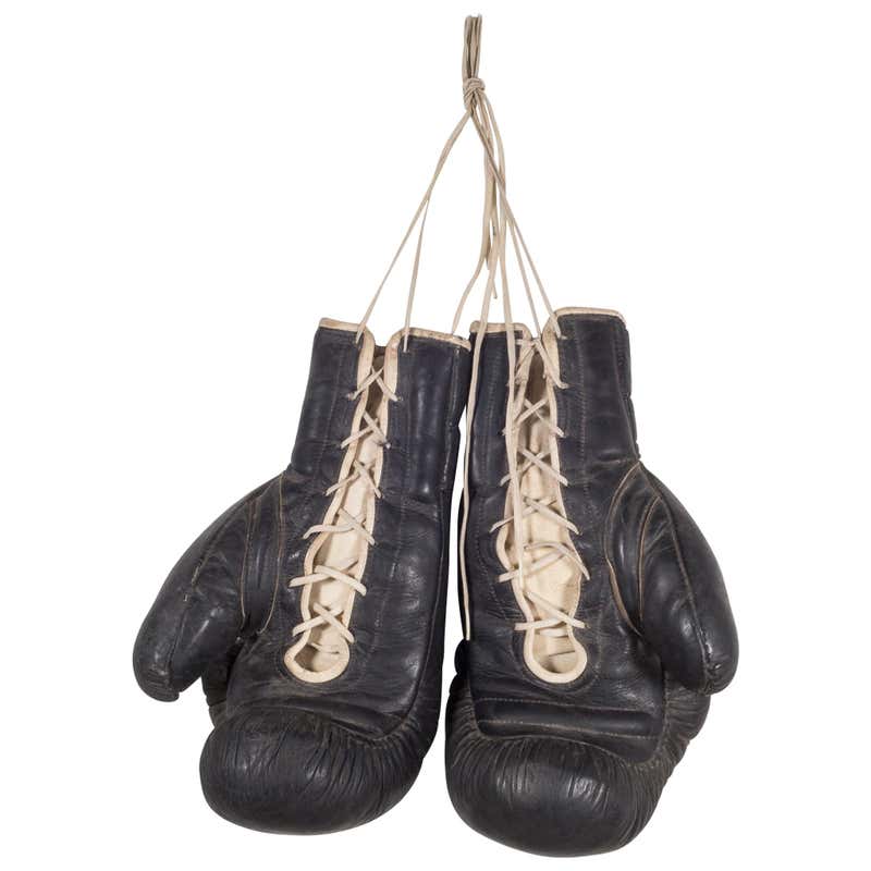 Black Leather Tuf Wear Boxing Gloves C 1970 At 1stdibs