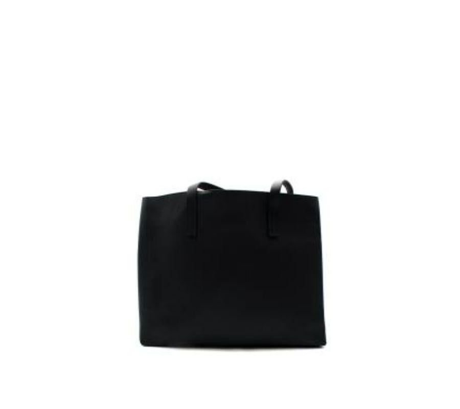 Valentino Black Leather V-Logo Tote Bag In Good Condition For Sale In London, GB