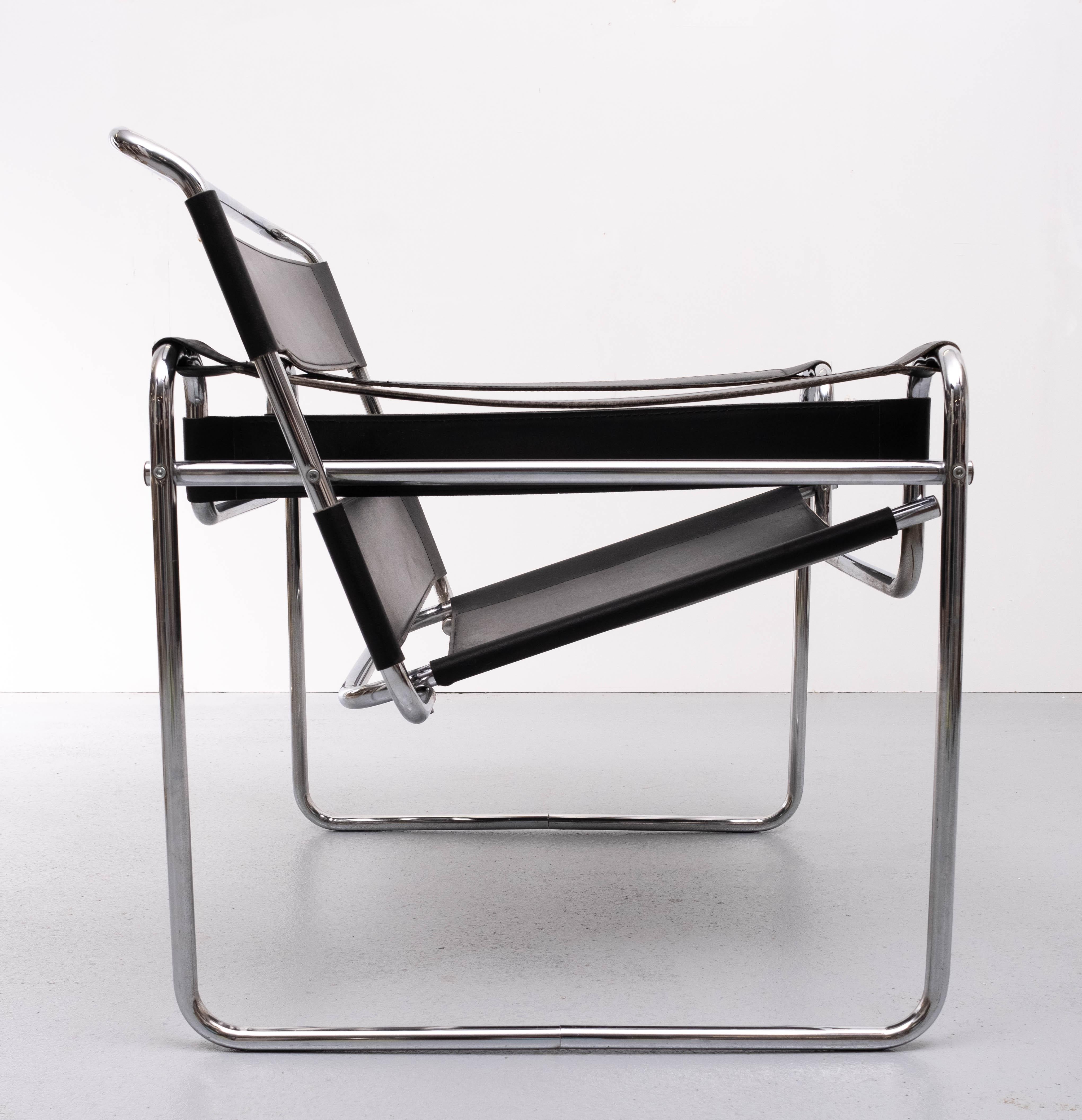 Bauhaus Black Leather Wassily Chair