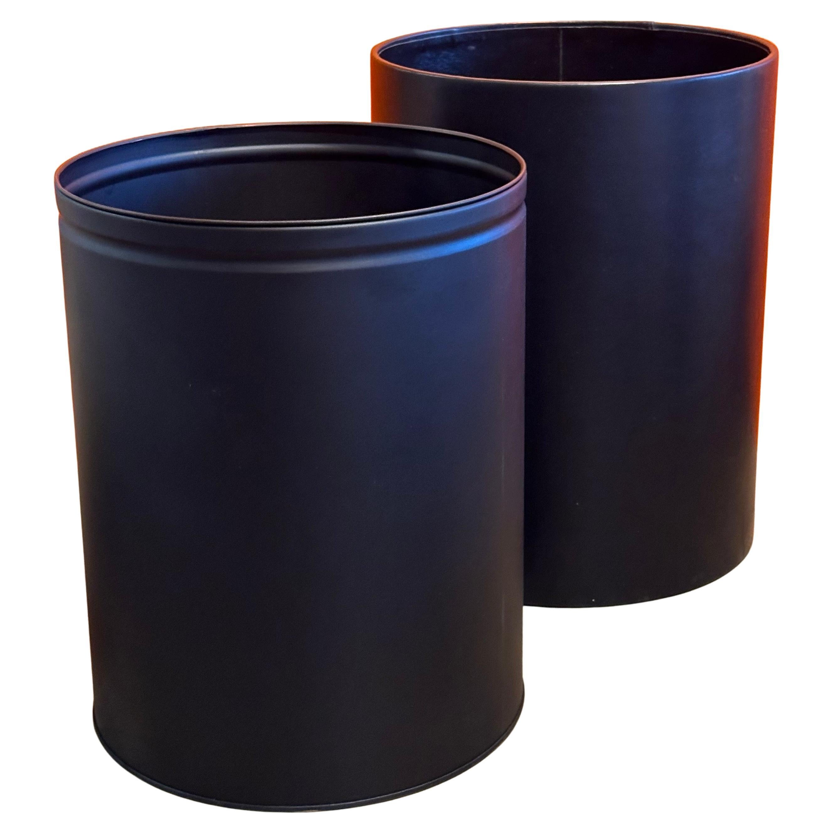 Waschbecken aus schwarzem Leder mit Leinen von Stuart Kern (amerikanisch) im Angebot