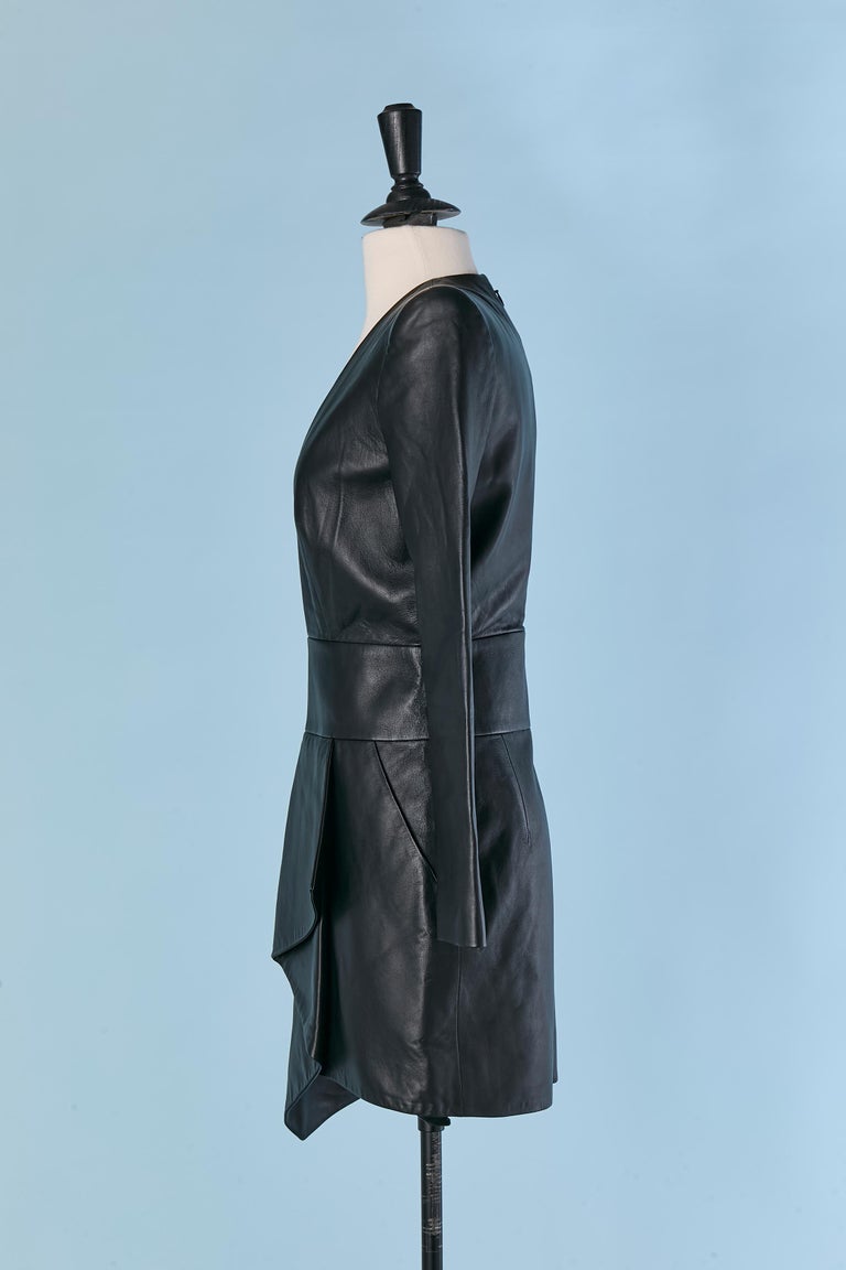 alexandre vauthier leather dress Alexandre Vauthier Fastened biker mini dress 100% leather