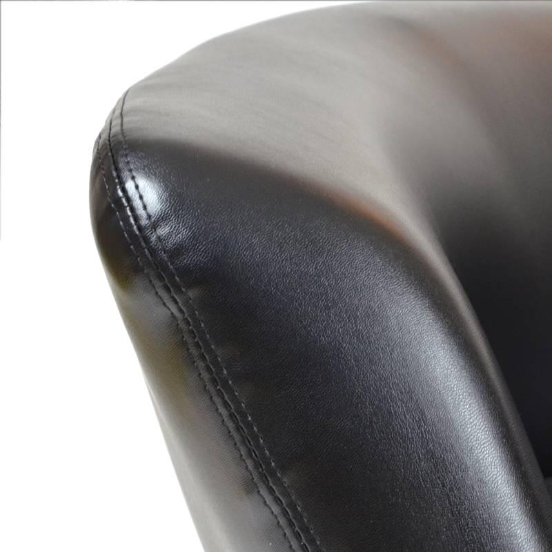 Late 17th Century Black Leatherette Egg Chair by UP Zavody Rousinov For Sale