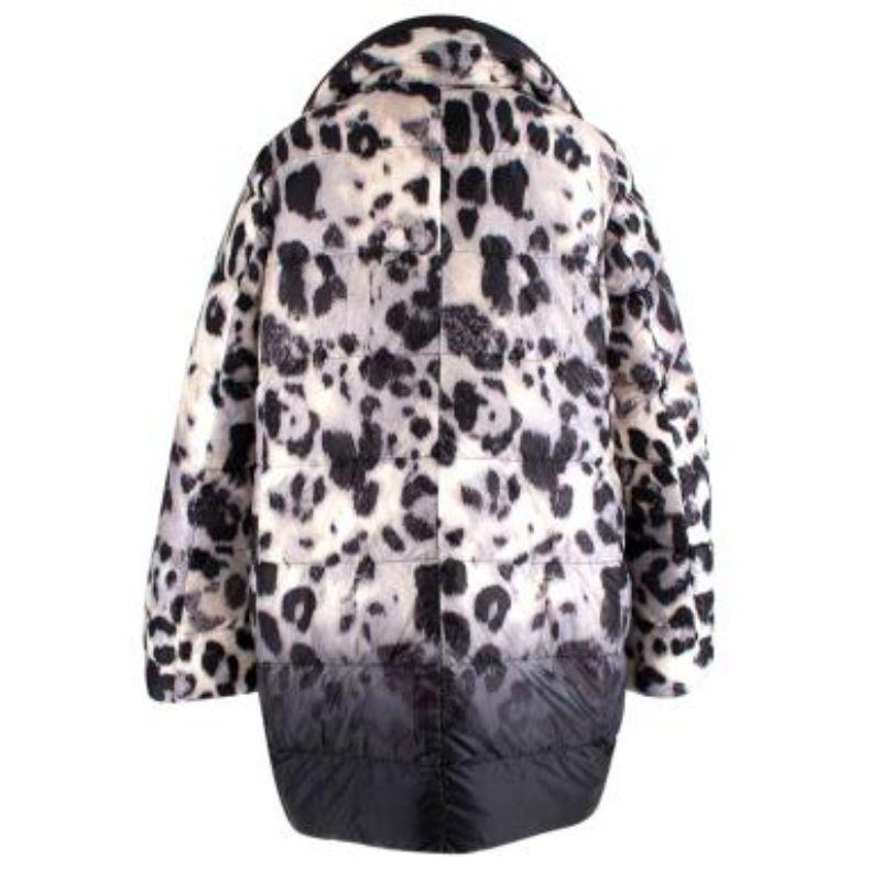 leopard down coat