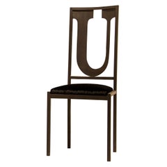 Silla U Letra Negra