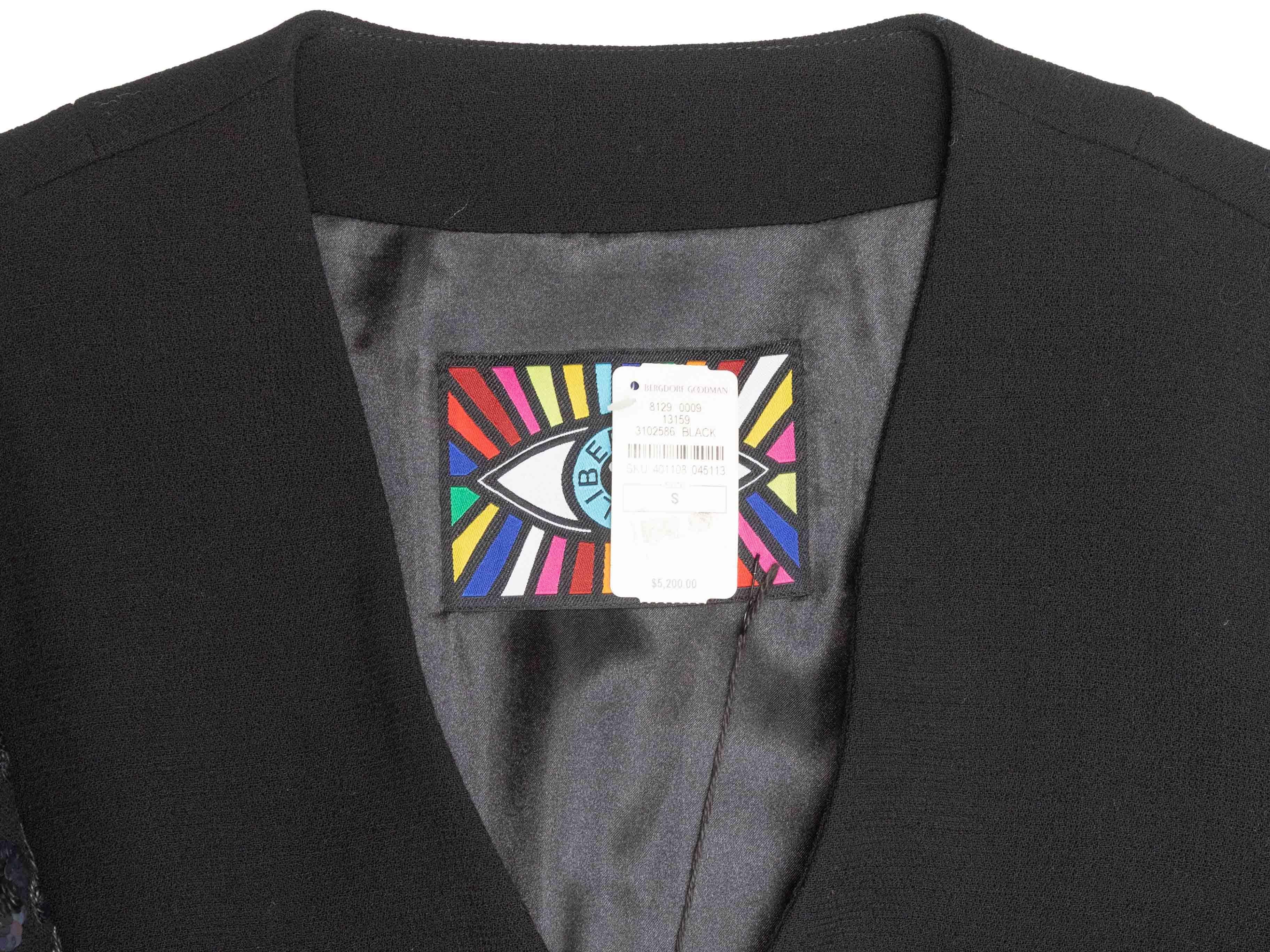 Manteau long noir à paillettes Libertine Taille US S Bon état - En vente à New York, NY