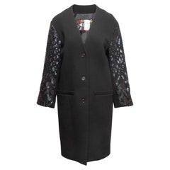 Cappotto lungo nero con lustrini Libertine taglia US S