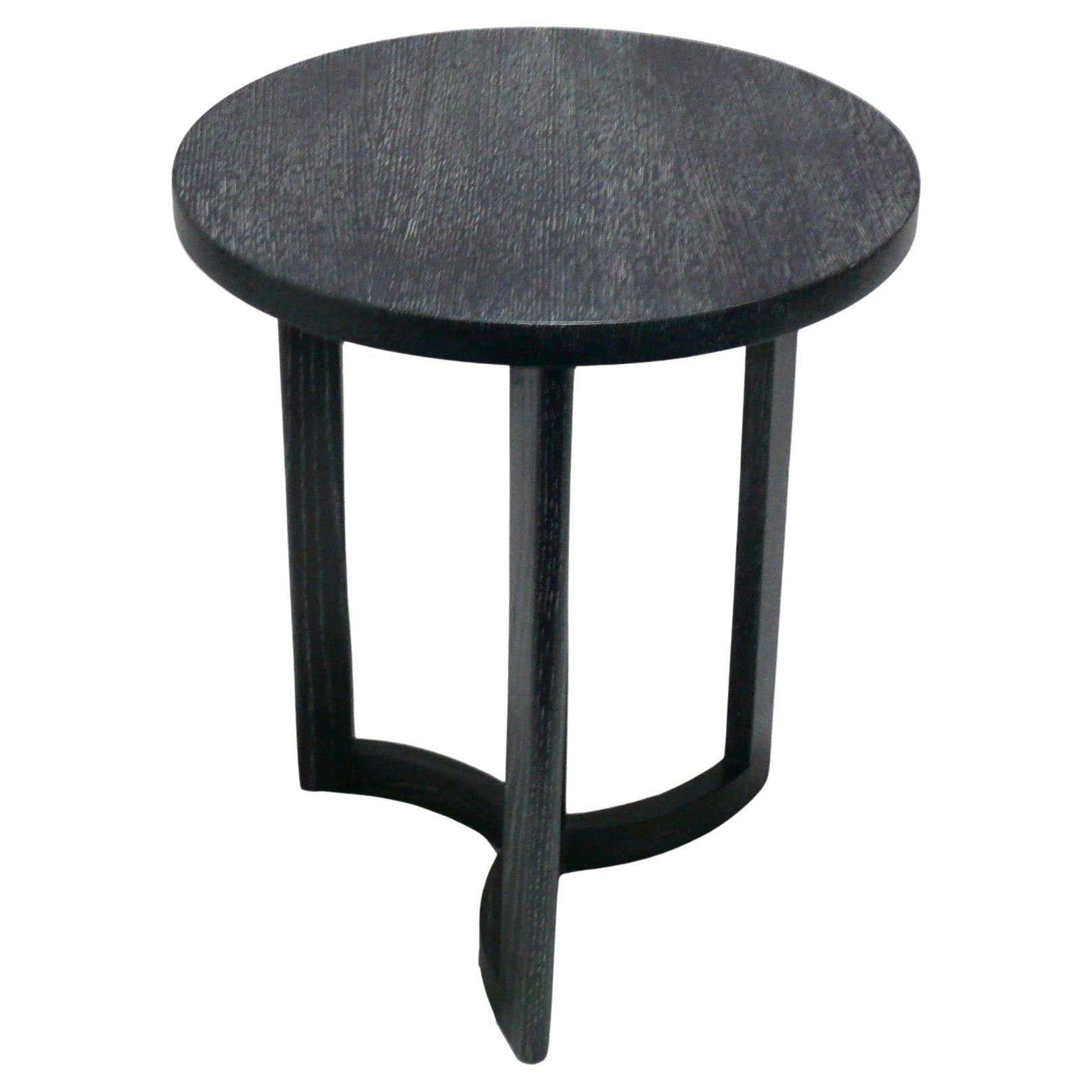 Table à hélice en chêne chaulé noir à la manière de Samuel Marx One