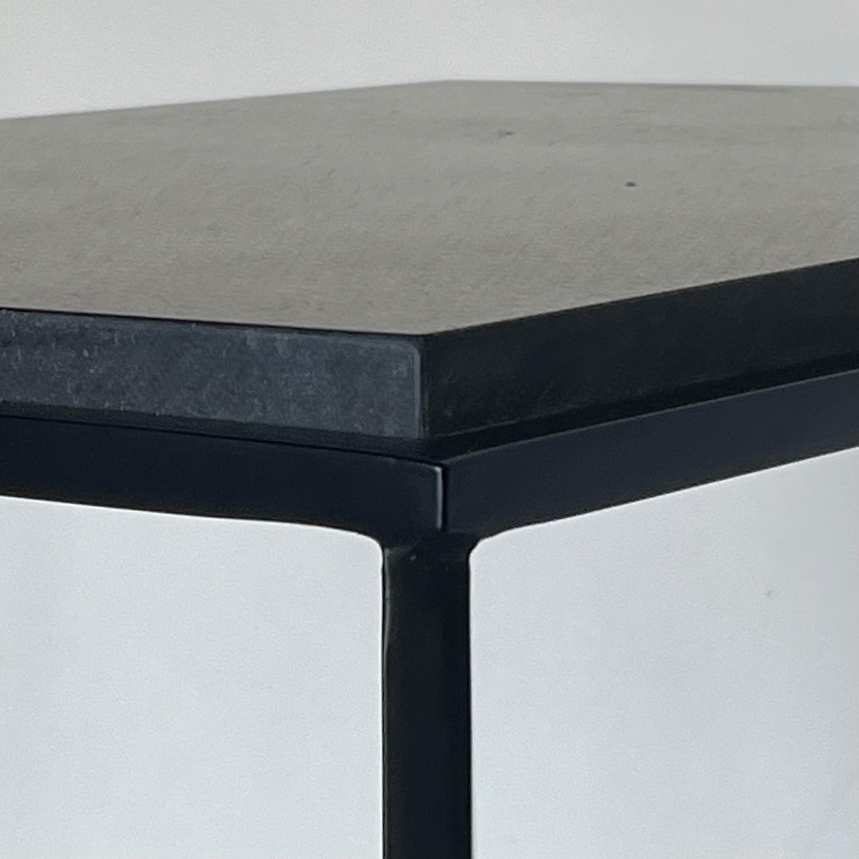 Black Limestone Entretoise side tables or small nightstands by Design Frères In New Condition For Sale In Los Angeles, CA