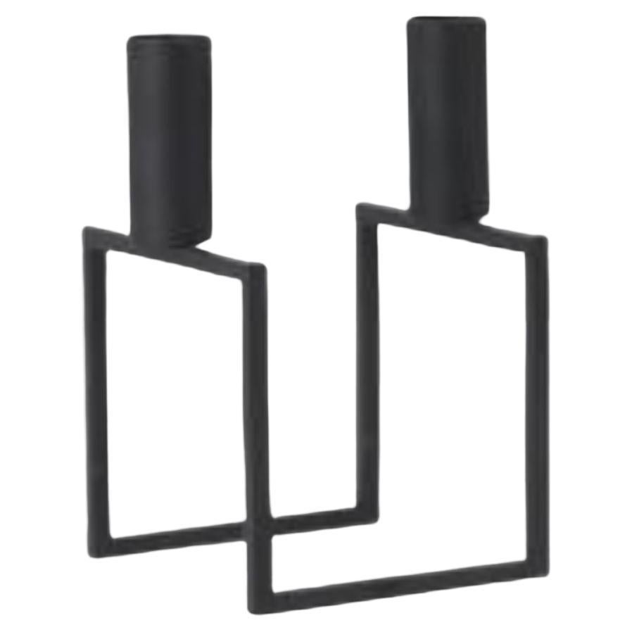 Black Line Candle Holder by Lassen For Sale