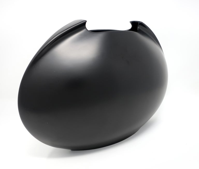 Black Lino Sabattini Tasca Vase for Rosenthal at 1stDibs
