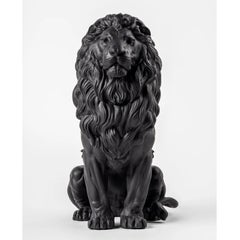 Black Lion Sculpture