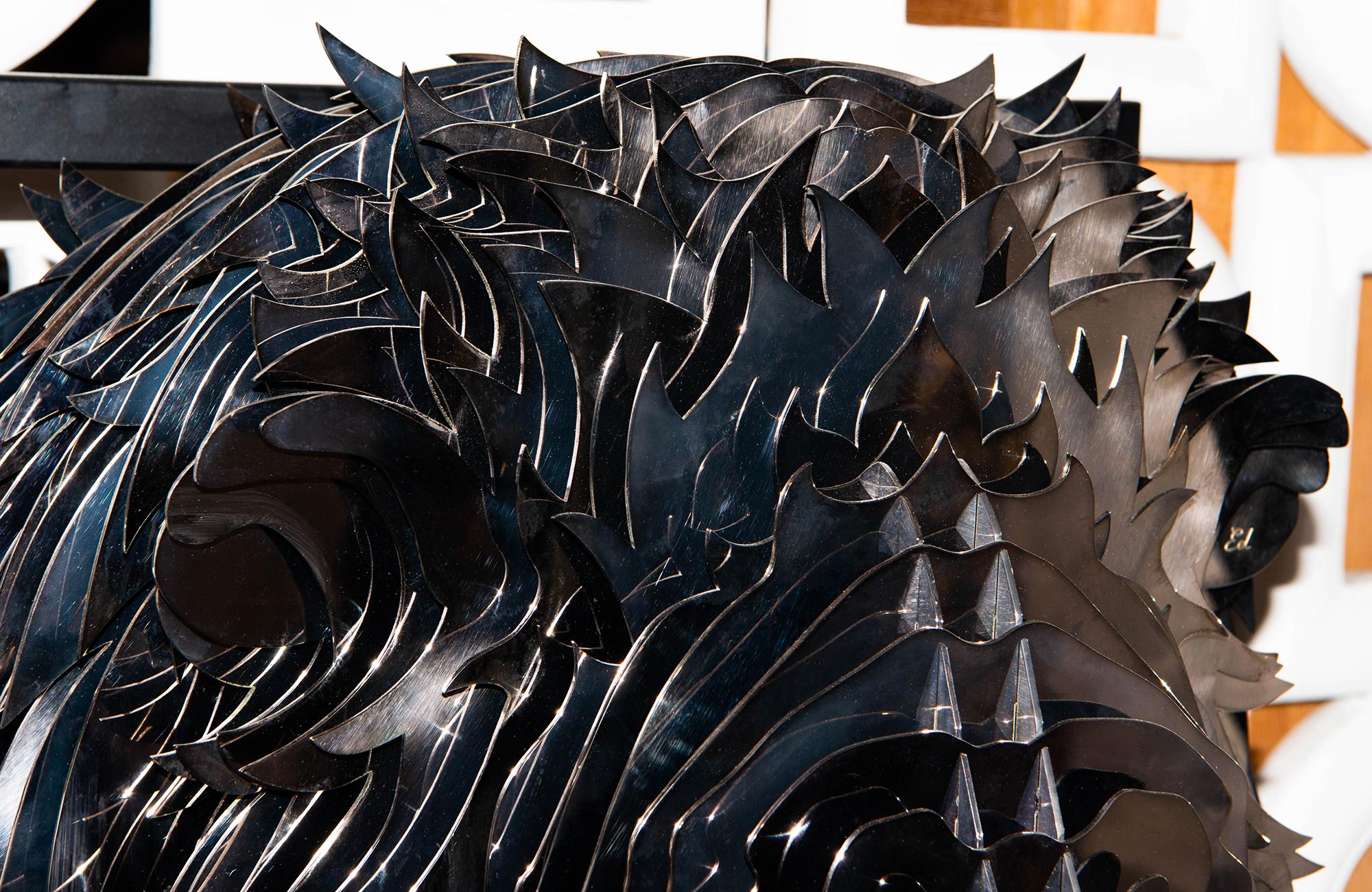 Scultura del Leone Nero Trophee In condizioni Nuovo in vendita a Paris, FR