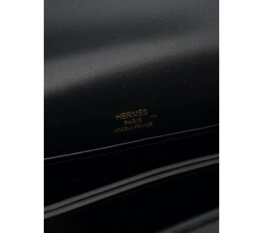 Borsa Hermes Mini Roulis 18 in lucertola nera in vendita 5