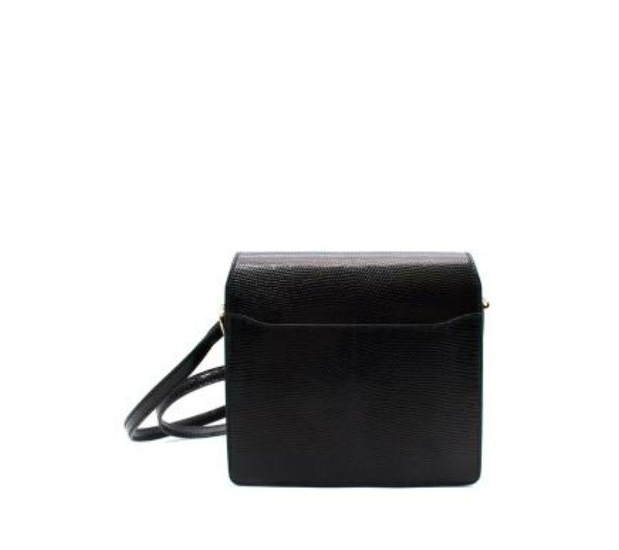 Borsa Hermes Mini Roulis 18 in lucertola nera In condizioni ottime in vendita a London, GB