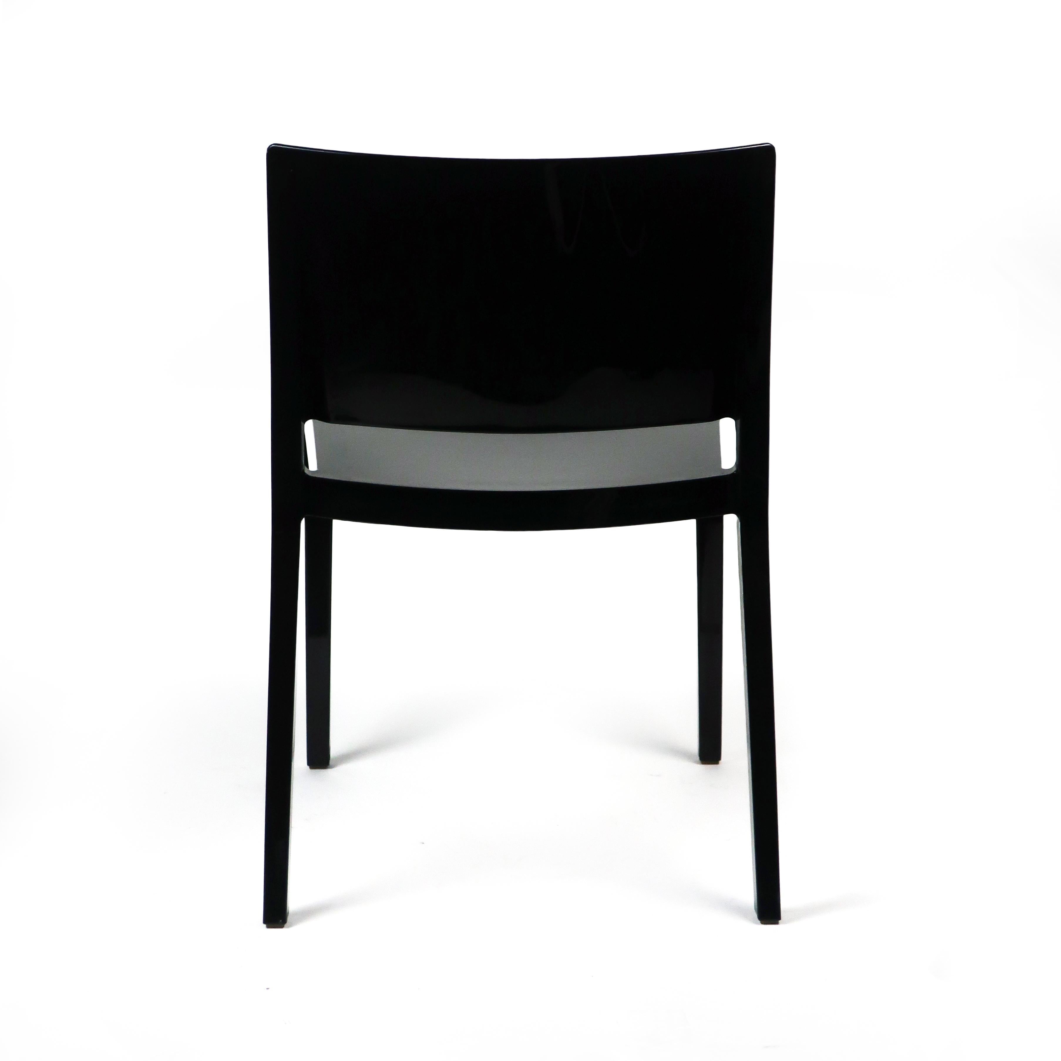 Post-Modern Black Lizz Chairs by Piero Lissoni & Carlo Tamborini for Kartell For Sale