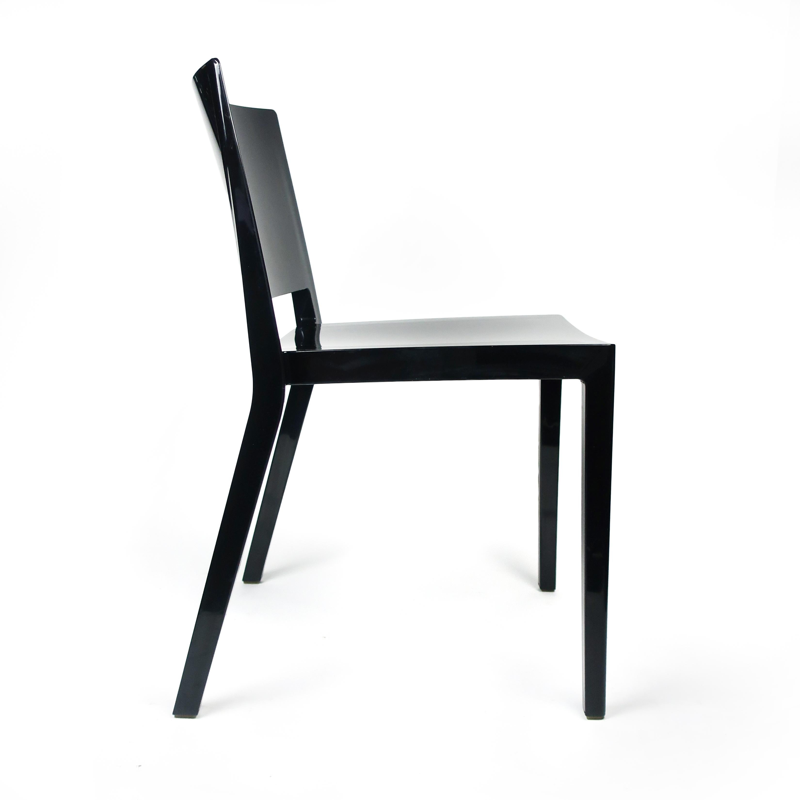 Italian Black Lizz Chairs by Piero Lissoni & Carlo Tamborini for Kartell For Sale