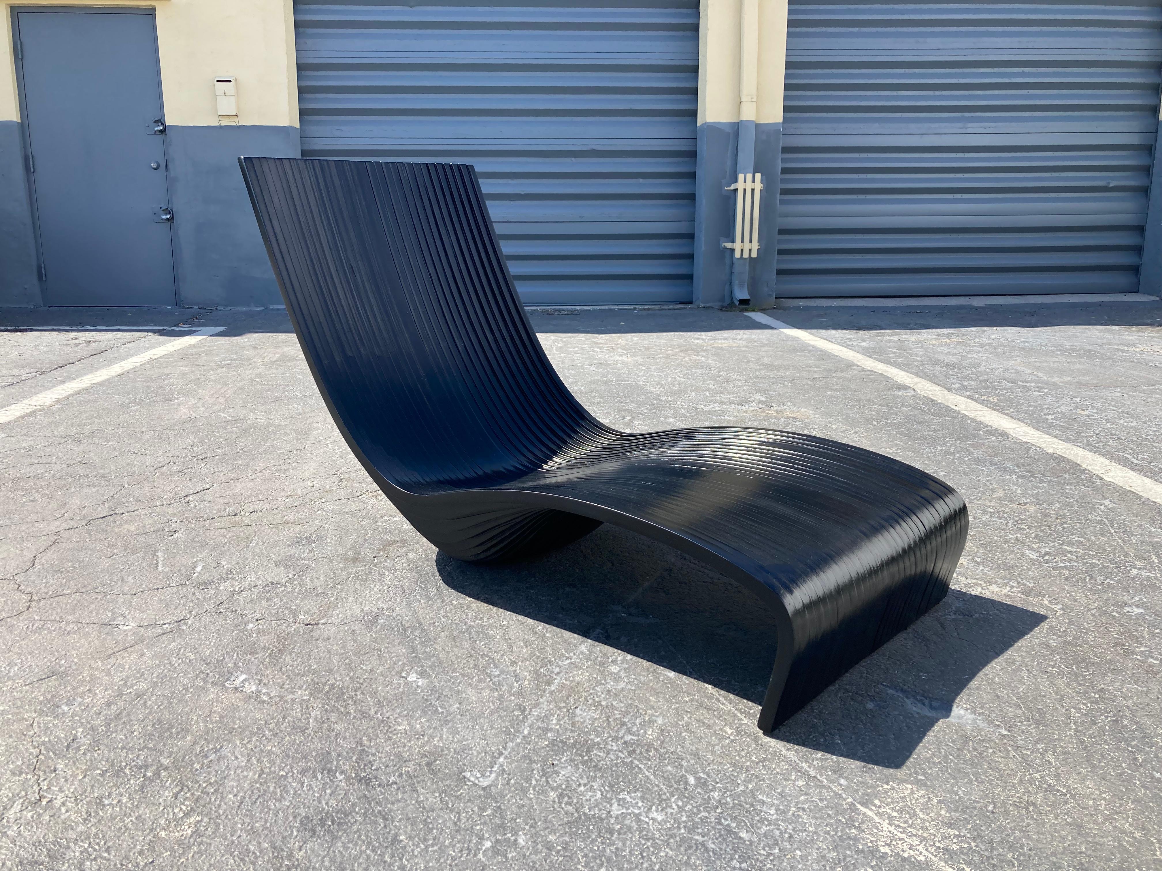Black Lolo Chair Chaise from Piegatto For Sale 3