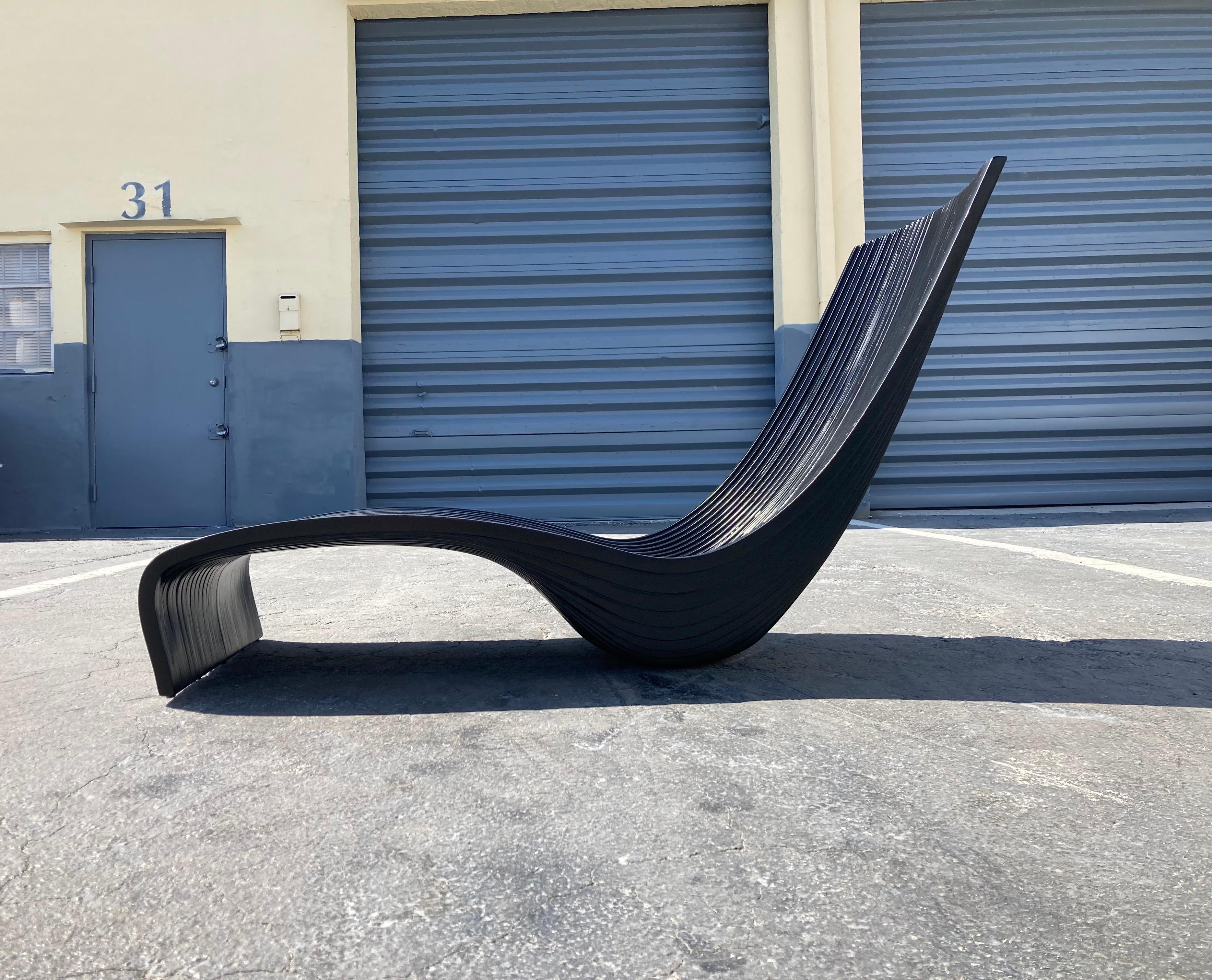 Black Lolo Chair Chaise from Piegatto For Sale 4