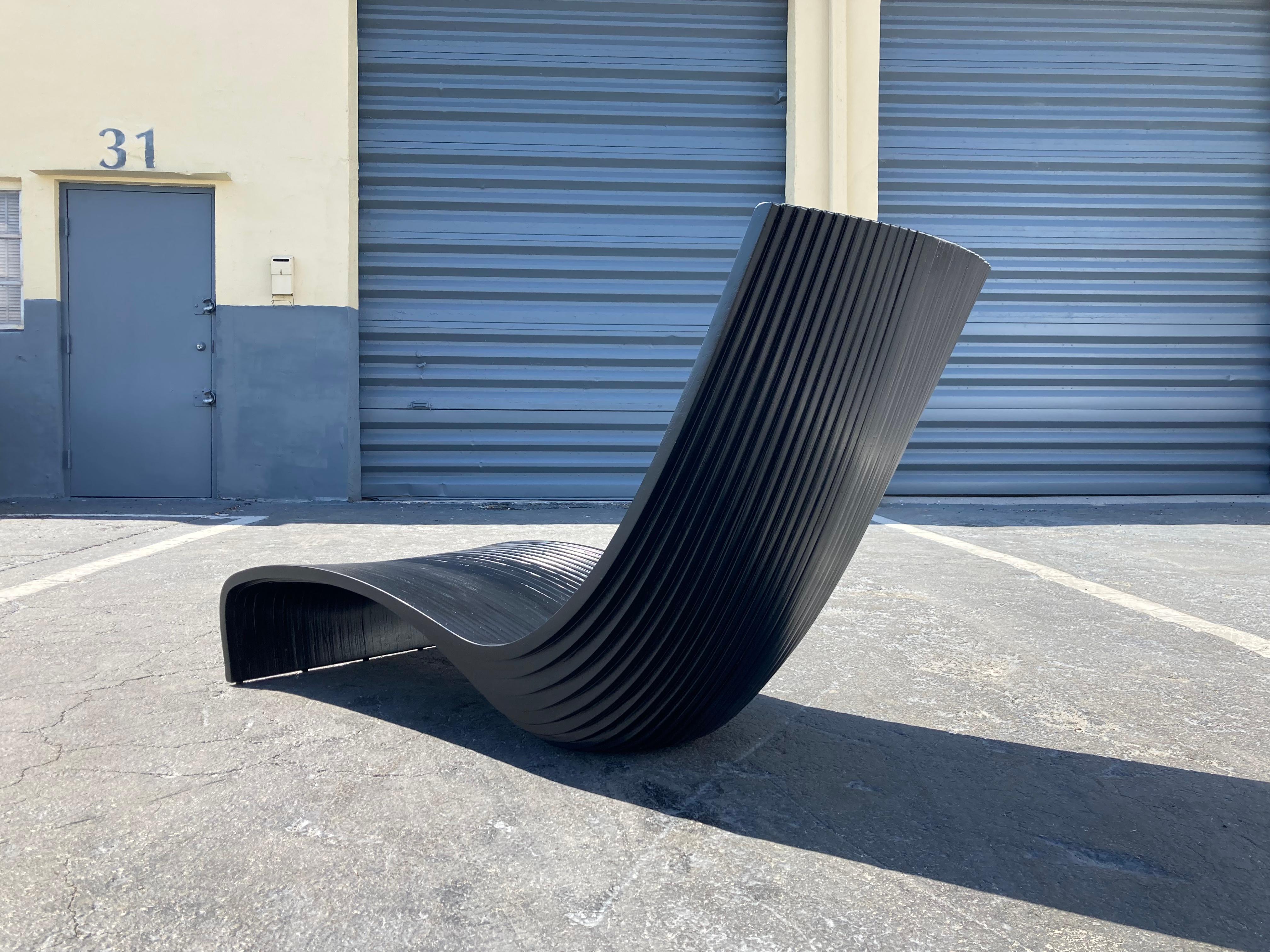 Silla Chaise Lolo negra de Piegatto Madera en venta