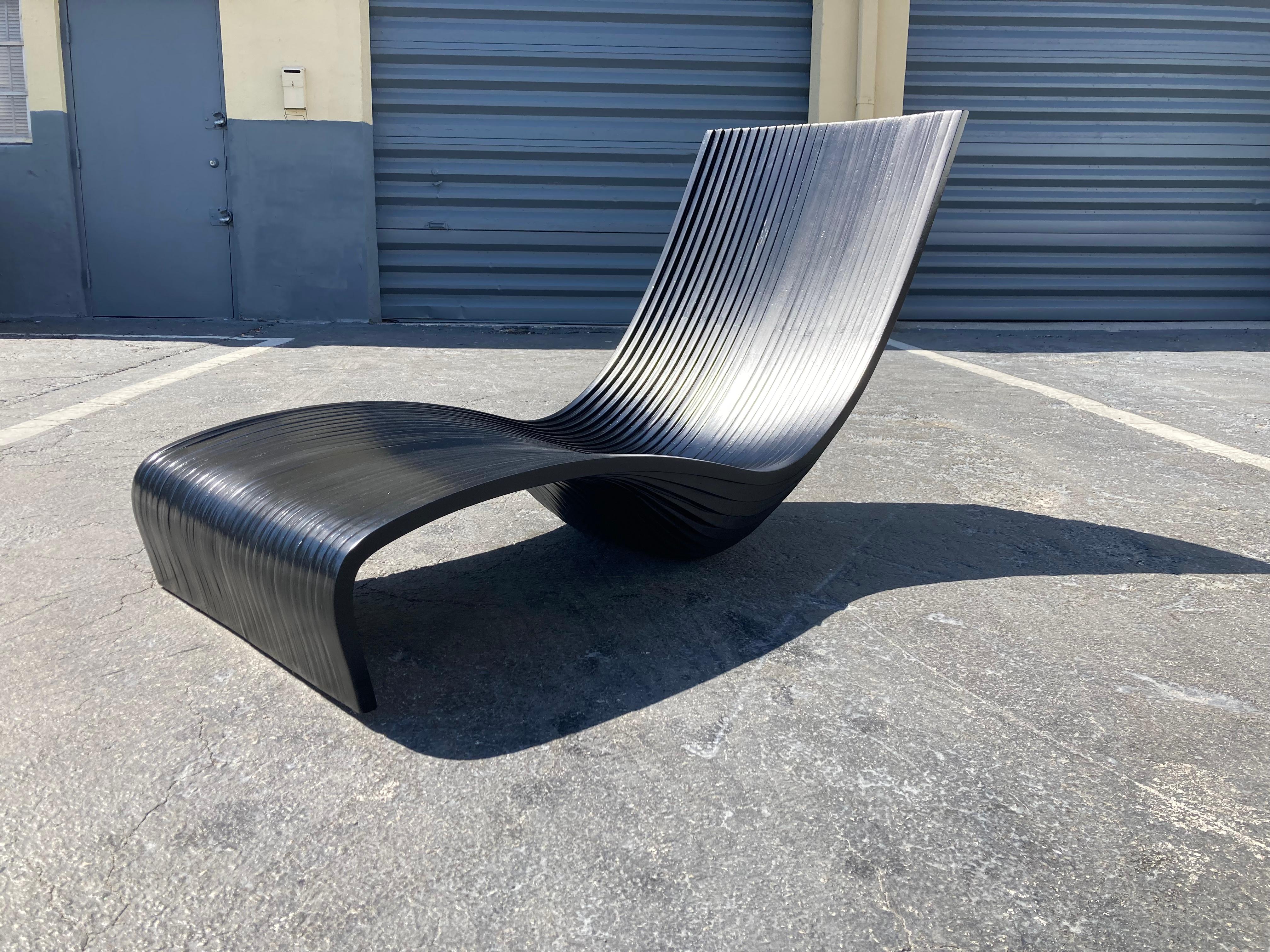 Black Lolo Chair Chaise from Piegatto For Sale 2