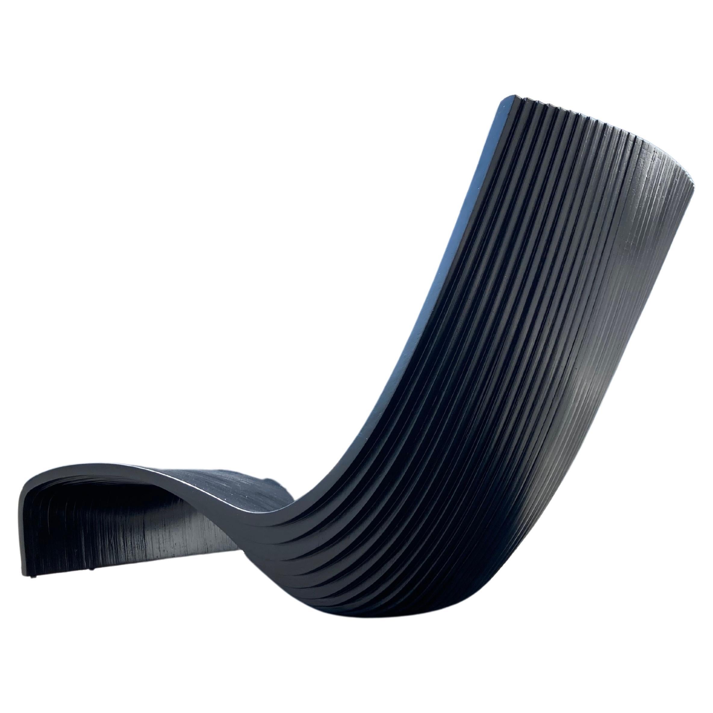 Black Lolo Chair Chaise from Piegatto For Sale