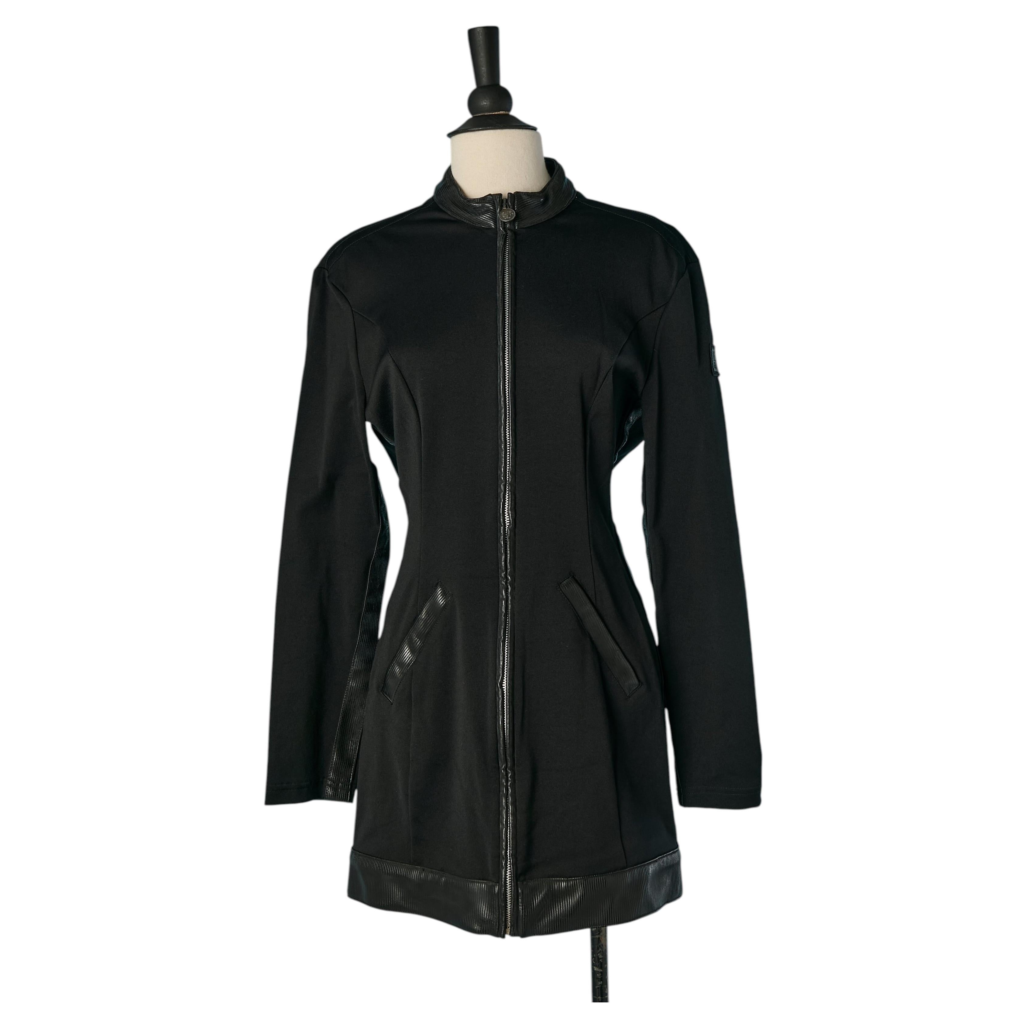 Schwarze lange Jacke VERSACE JEANS COUTURE