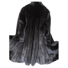 Black Long Mink Fur Coat