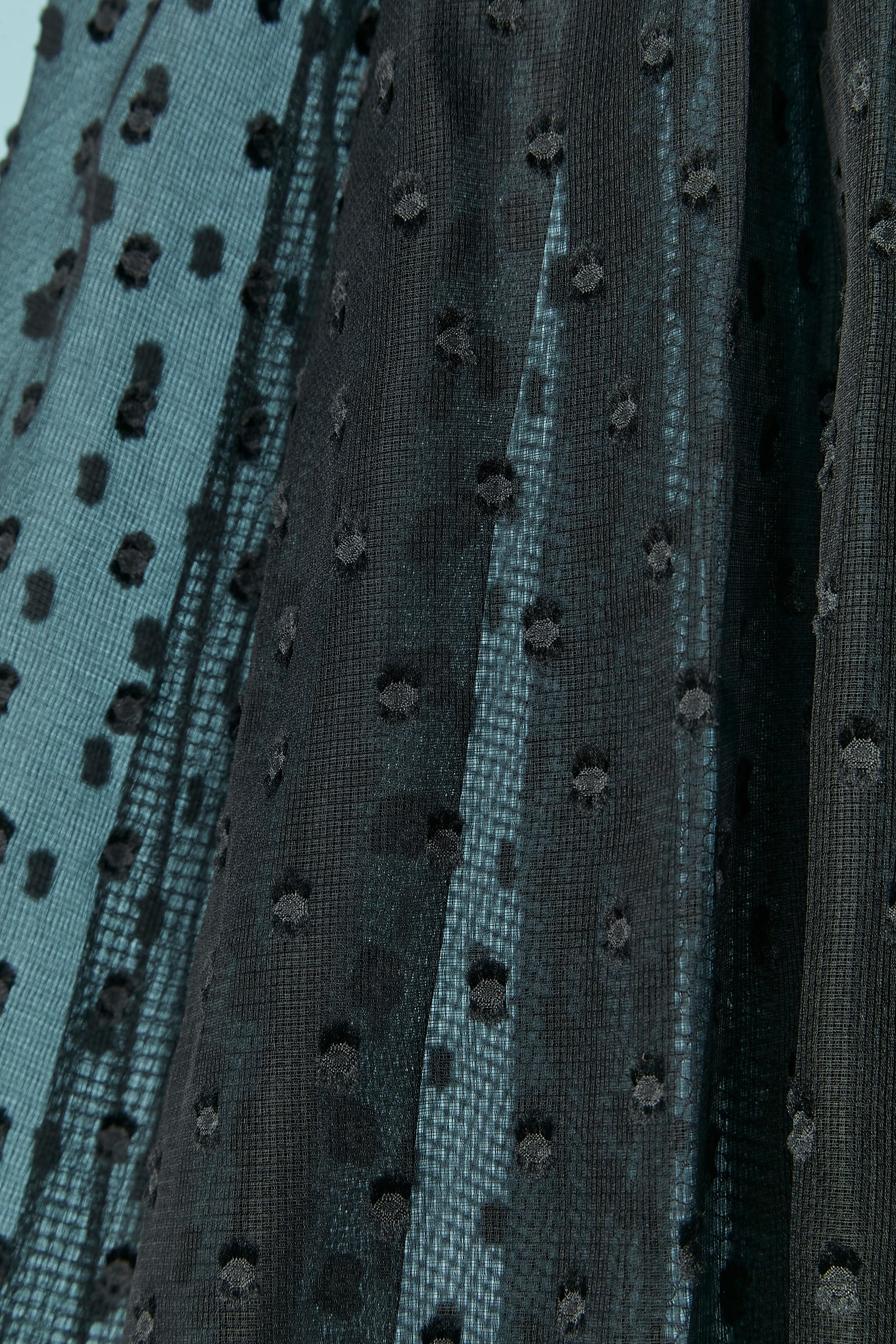 Women's Black long skirt made of double lays of plumetis silk and tulle CHRISTIAN DIOR For Sale