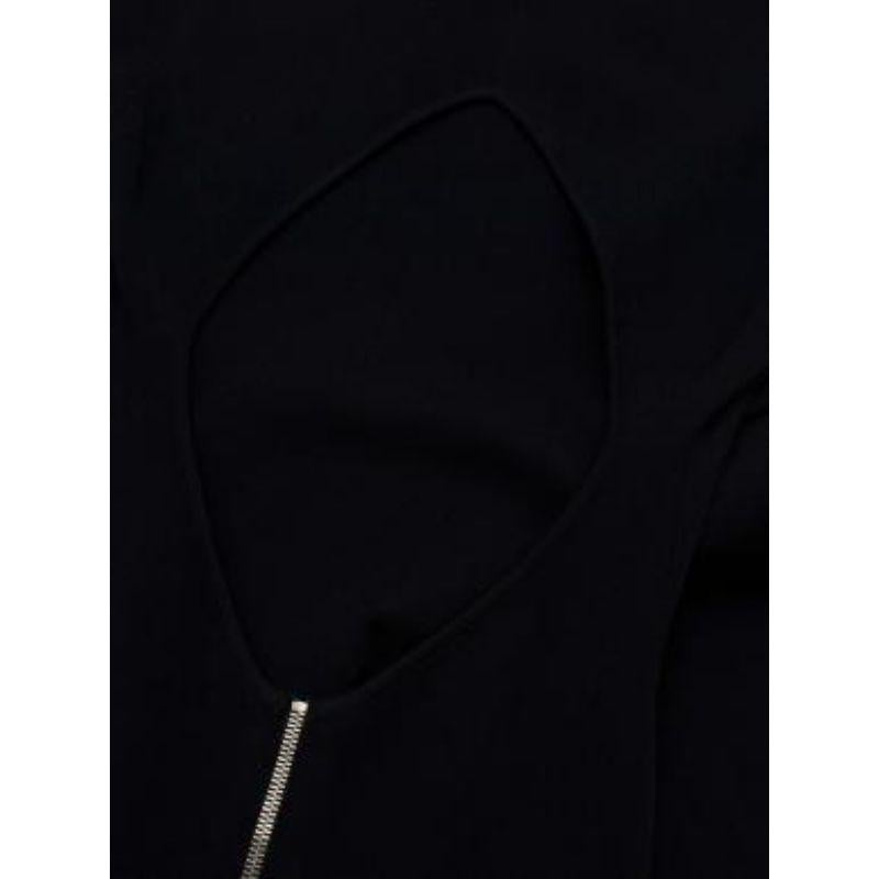 black long sleeve open back dress For Sale 2
