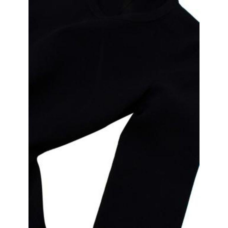 black long sleeve open back dress For Sale 3