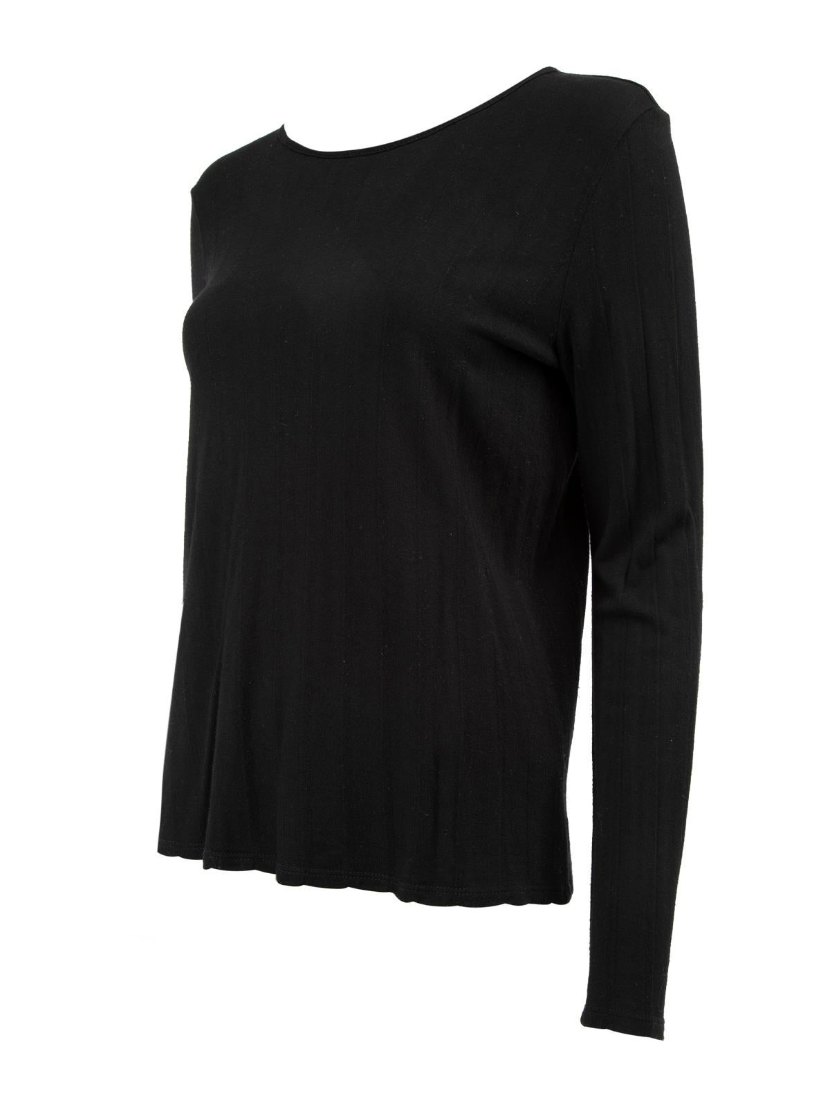 Women's Black Long Sleeve Top Size M For Sale