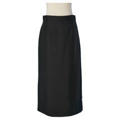 Black long straight wrap skirt CHRISTIAN DIOR