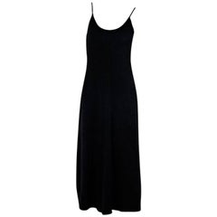 Schwarzes Loro Piana Kaschmir-Slip-Kleid