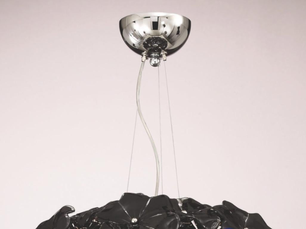 Italian Black Lotus Chandelier by Fabio Ltd For Sale