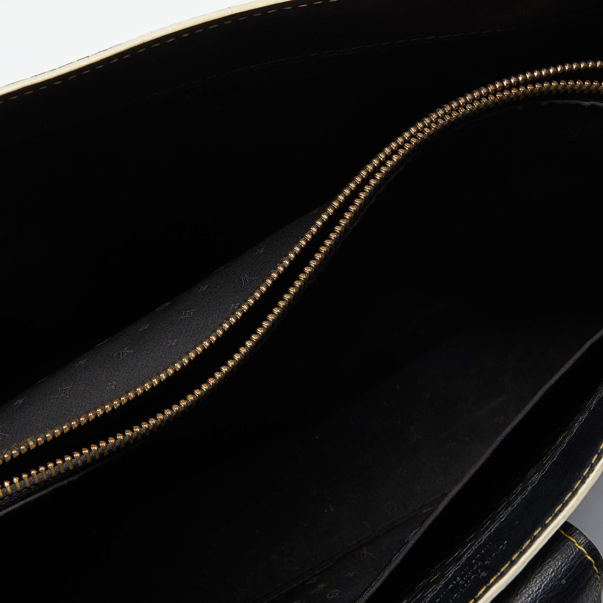 Black Louis Vuitton Black Suhali Leather Le Fabuleux Bag For Sale 7