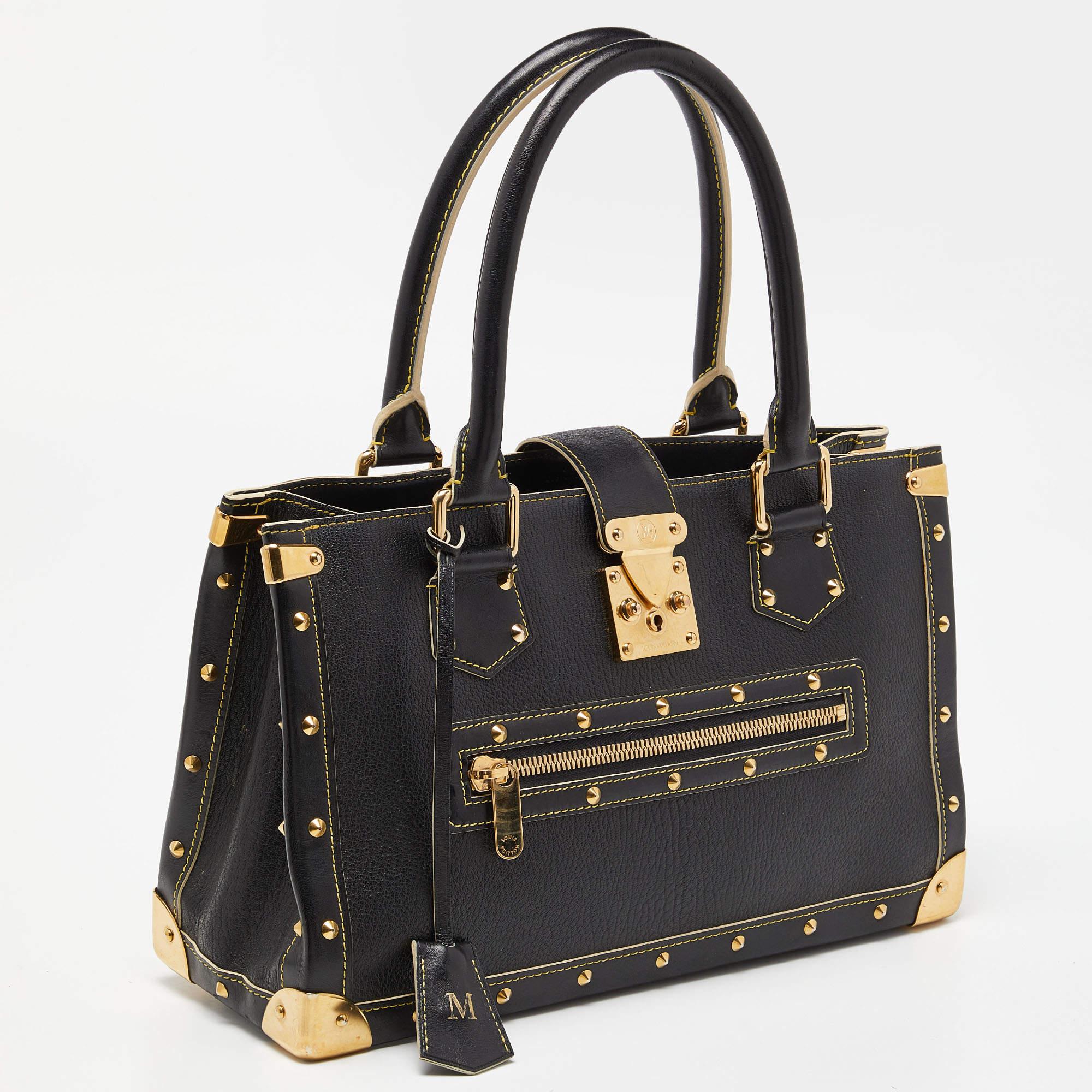Black Louis Vuitton Black Suhali Leather Le Fabuleux Bag For Sale 2