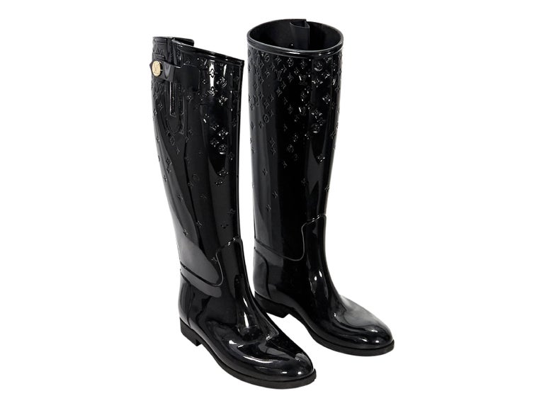 Black Louis Vuitton Drops High Rain Boots For Sale at 1stDibs | louis ...