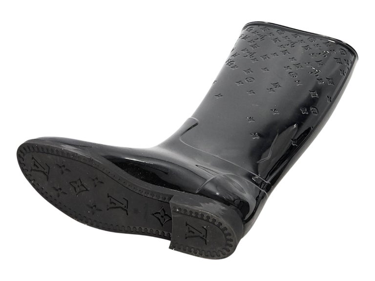 Black Louis Vuitton Drops High Rain Boots For Sale at 1stdibs