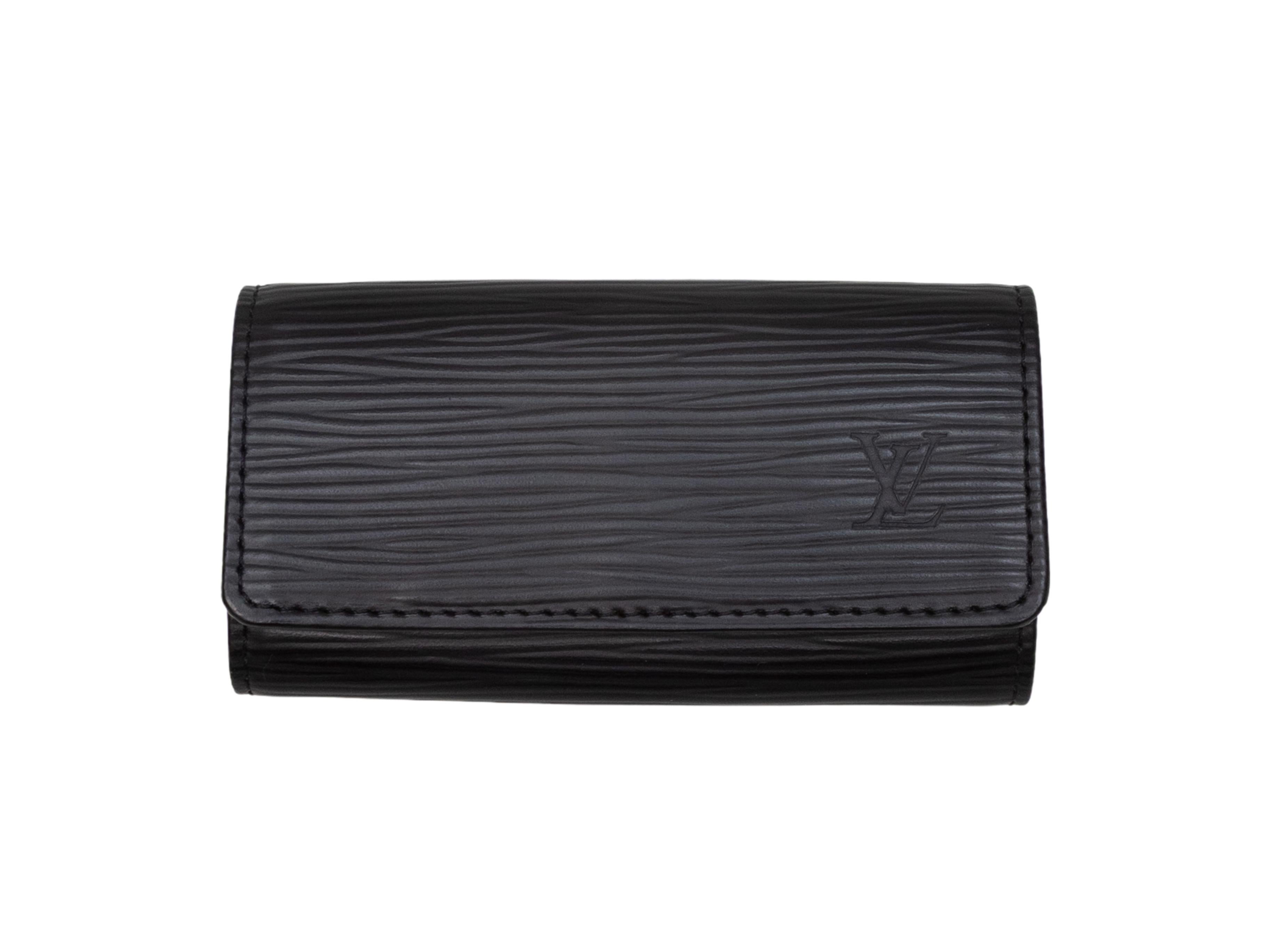 Porte-clés en cuir épi noir Louis Vuitton Bon état - En vente à New York, NY