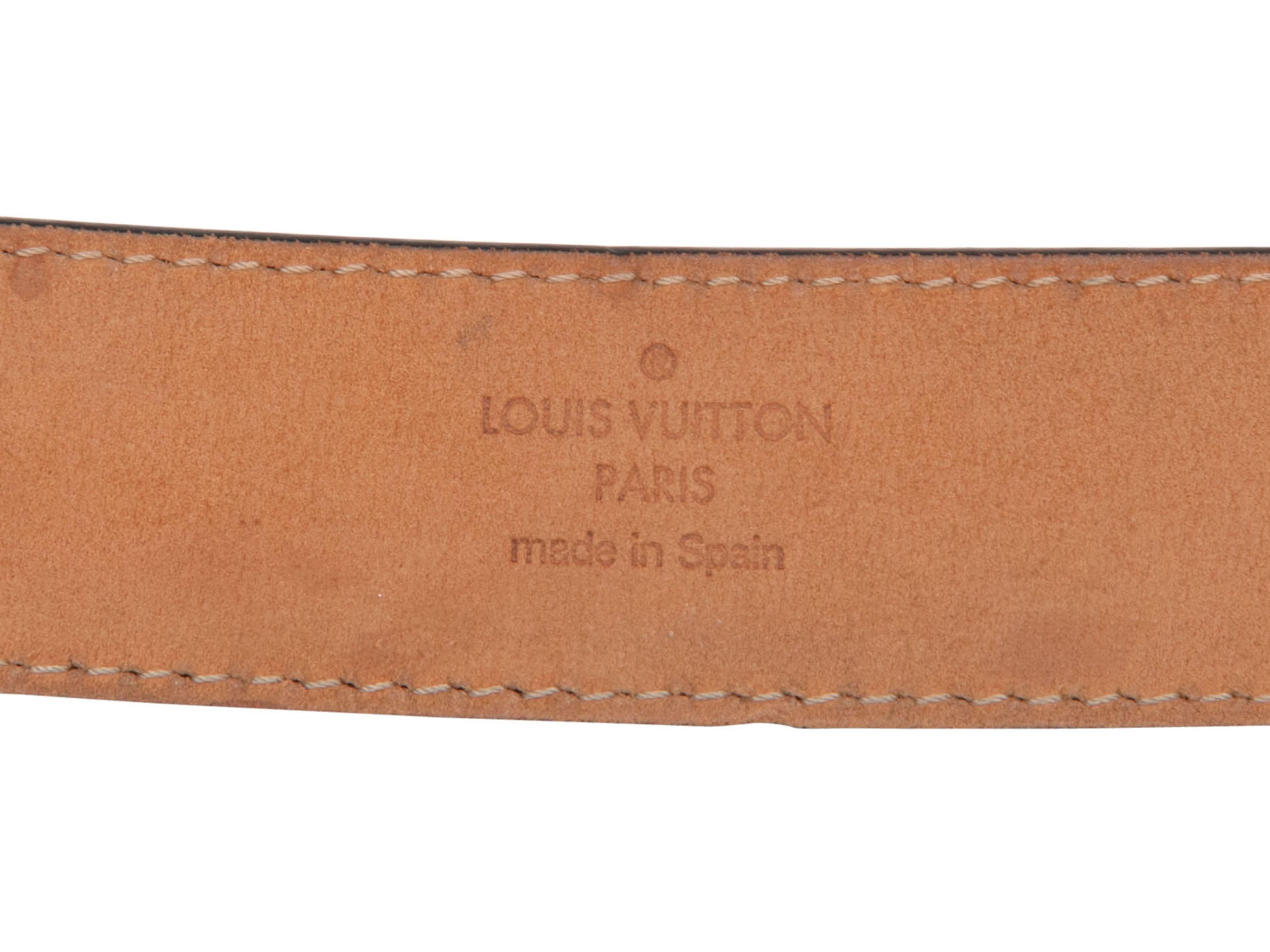 Black Louis Vuitton Epi Leather Logo Belt 1