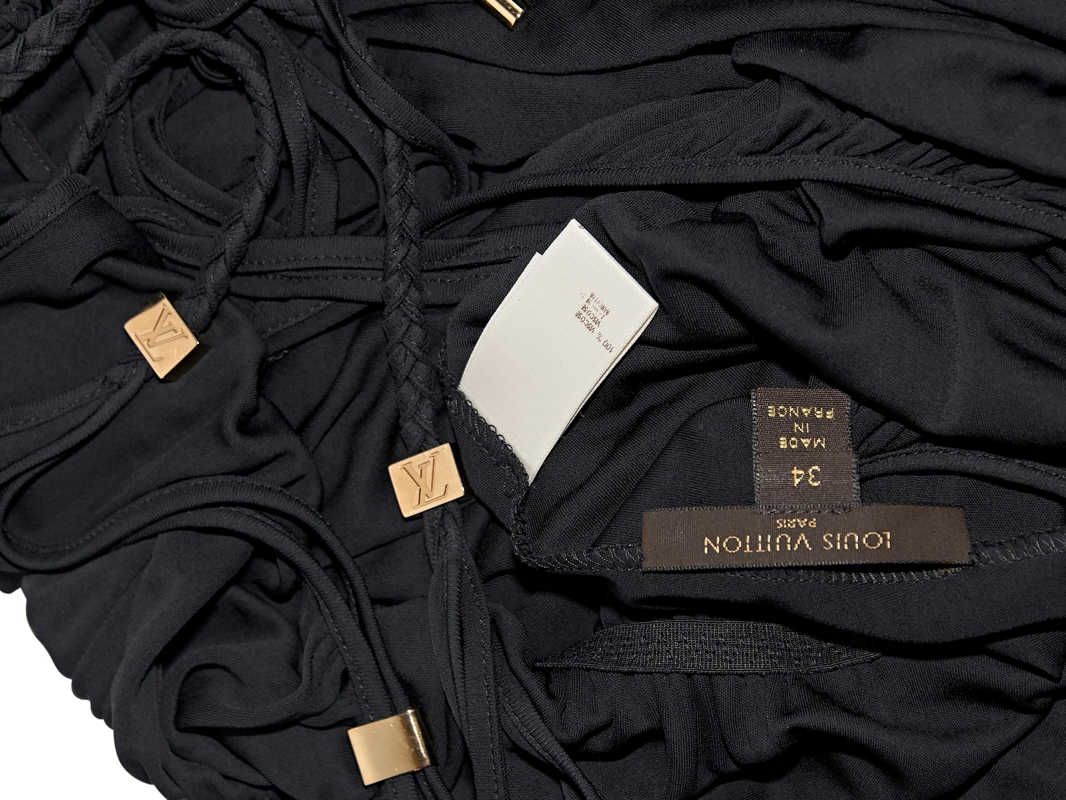 Black Louis Vuitton Jersey Knit Babydoll Top 1