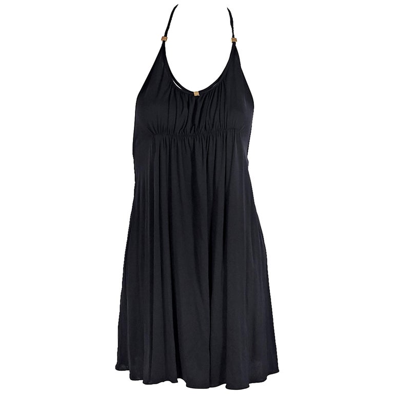 Black Louis Vuitton Jersey Knit Babydoll Top For Sale at 1stDibs