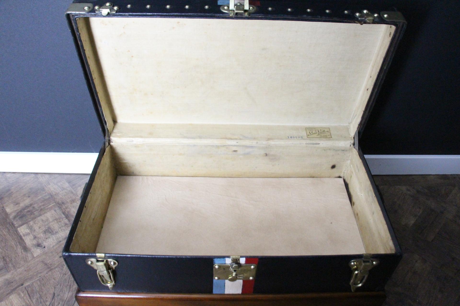 Black Louis Vuitton Motoring Trunk, 70 cm Vuitton Trunk, Vuitton Steamer Trunk 6