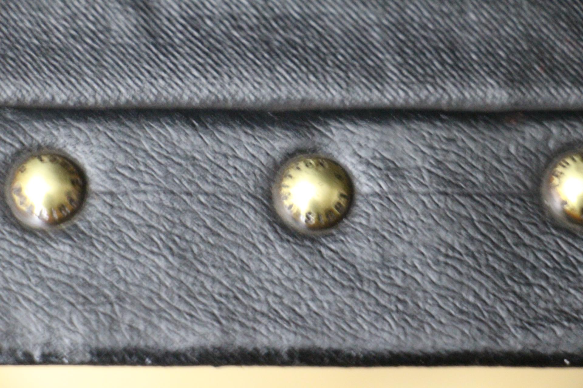 Black Louis Vuitton Motoring Trunk, 70 cm Vuitton Trunk, Vuitton Steamer Trunk 9