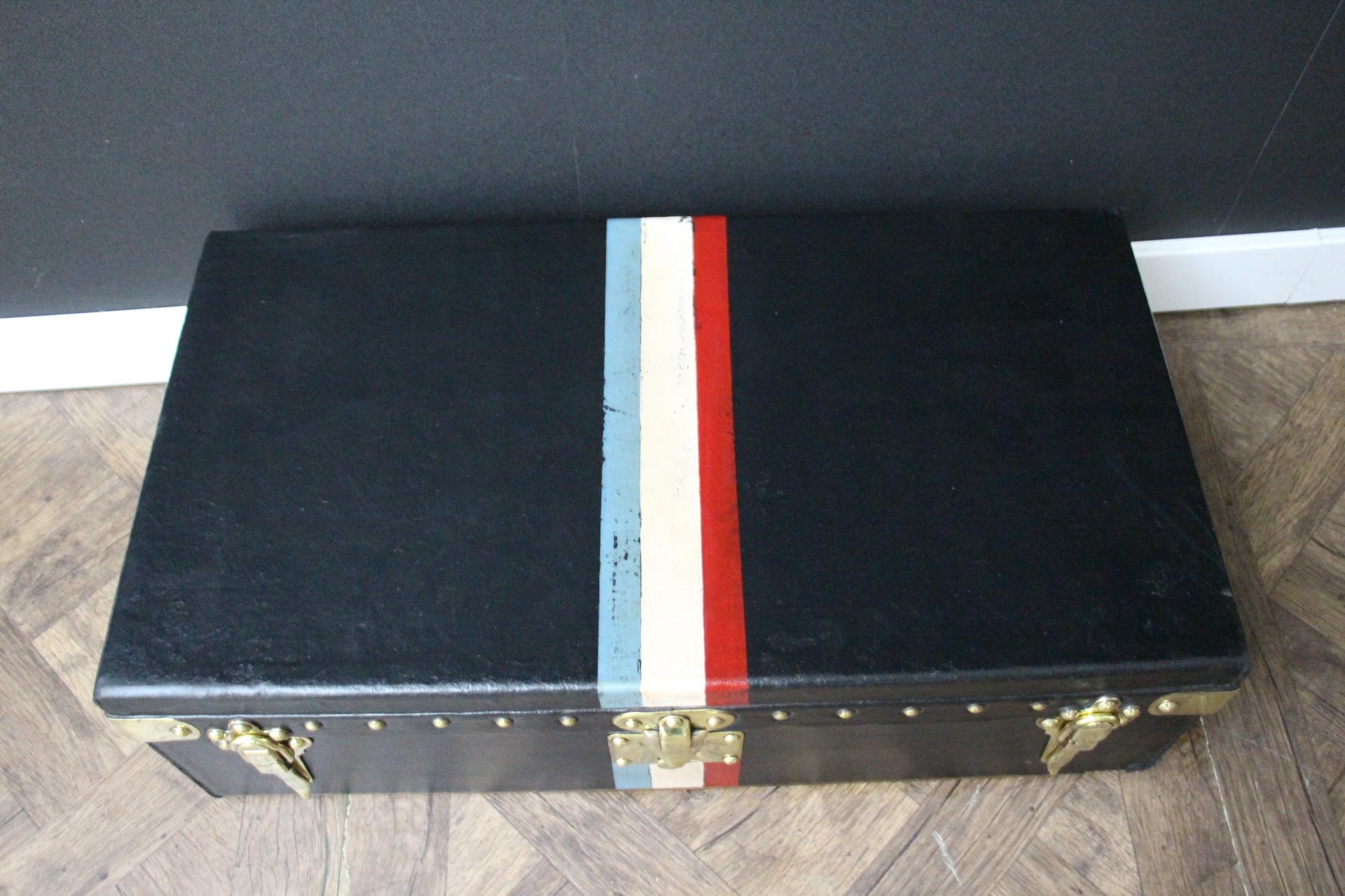 Black Louis Vuitton Motoring Trunk, 70 cm Vuitton Trunk, Vuitton Steamer Trunk 11