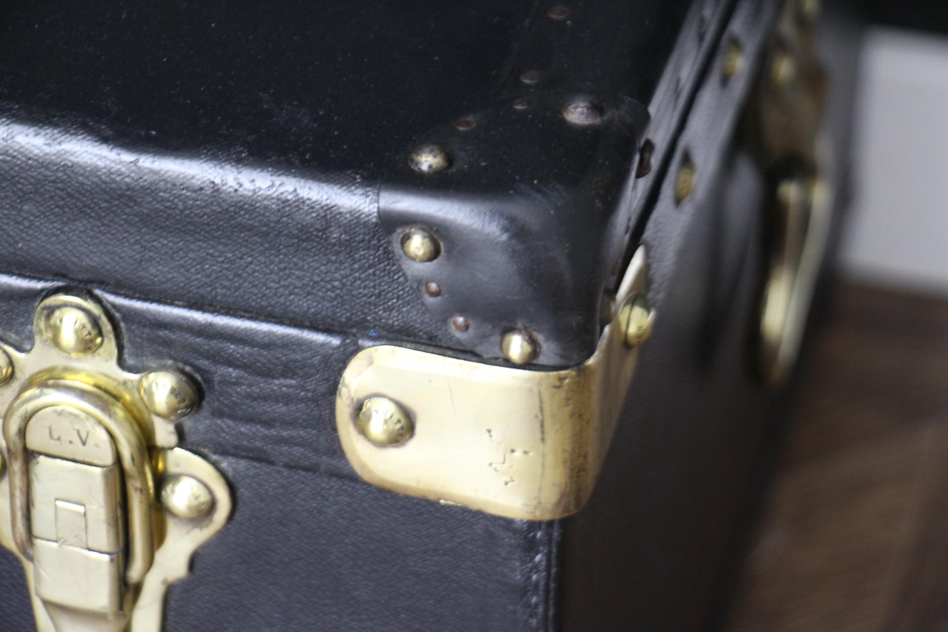 Black Louis Vuitton Motoring Trunk, 93 cm Vuitton Trunk, Vuitton Steamer Trunk 5