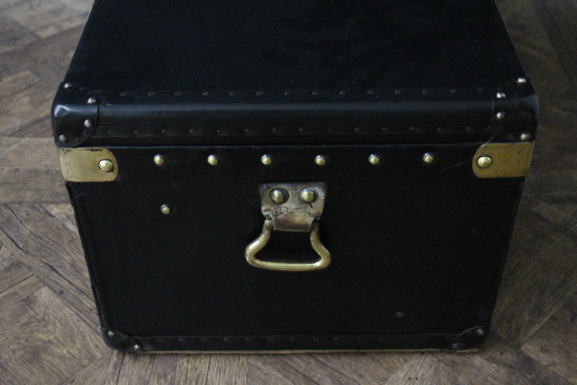 Black Louis Vuitton Motoring Trunk, 93 cm Vuitton Trunk, Vuitton Steamer Trunk 7