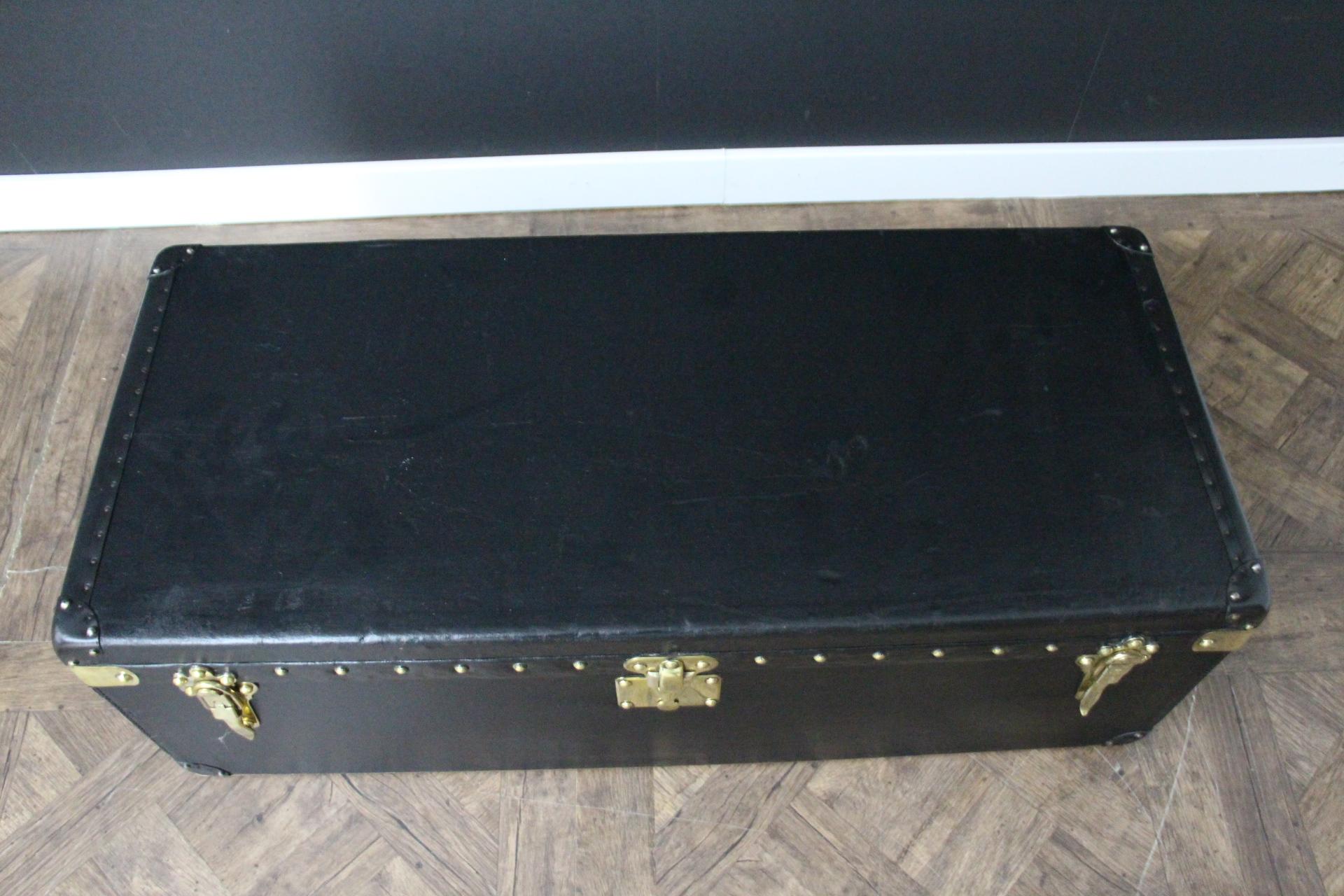 Black Louis Vuitton Motoring Trunk, 93 cm Vuitton Trunk, Vuitton Steamer Trunk 9